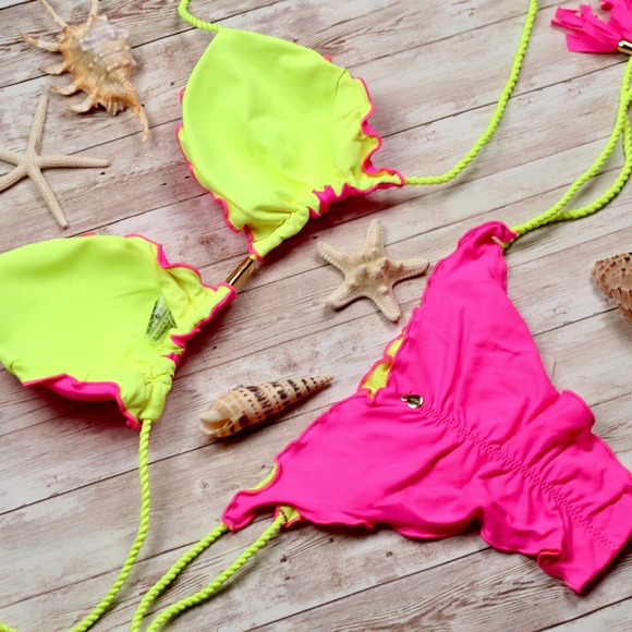 Double face bikini set Neon top & bottom - 2 piece - Picture 7 of 15